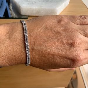 Silver and crystal bracelet